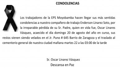 Condolencias